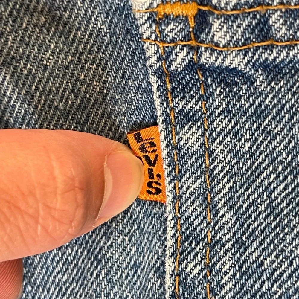 Vintage‎ Levis 619 Orange Tab Jeans Mens 40x32 Fits 37x32 Medium Wash Straight